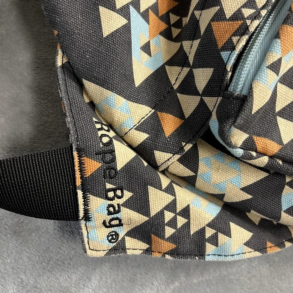 KAVU Rope Bag Sling Backpack Multicolor Geometric Canvas Women OS Daypack Travel